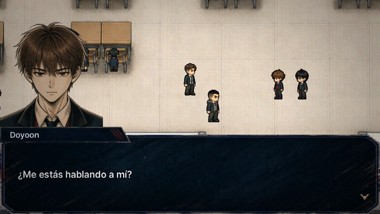Exploración de la escuela dentro del juego