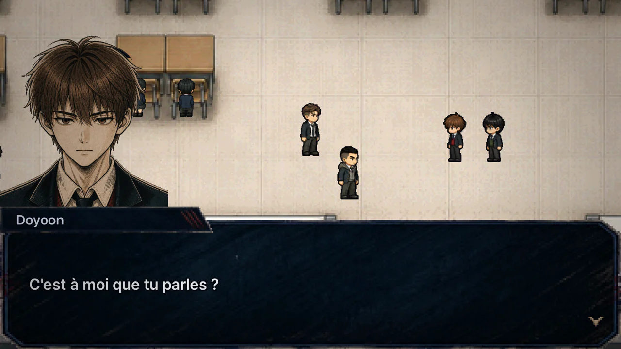 Exploration du lycée dans le jeu